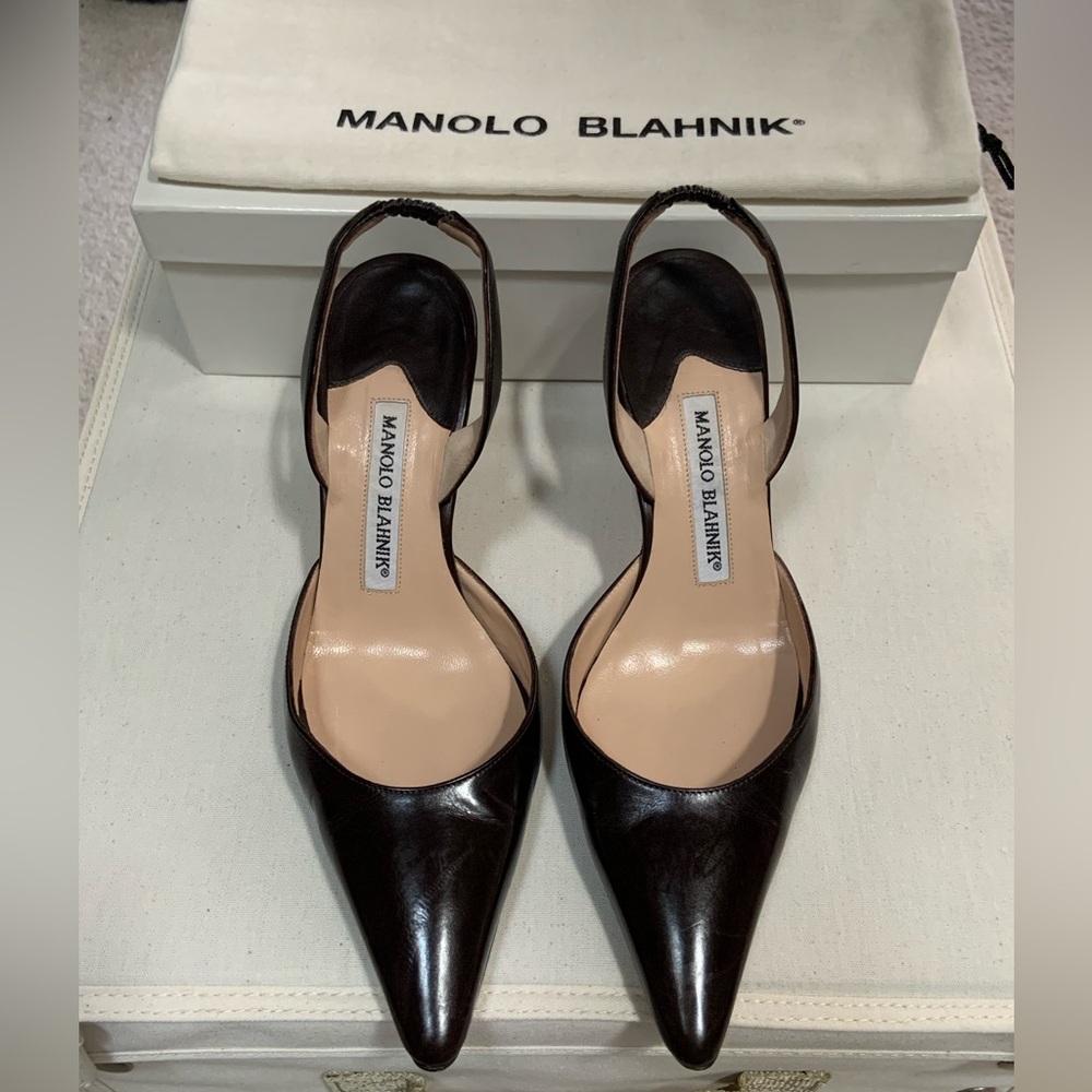 Manolo Blahnik Sz 6.5 Carolyne Slingback heels